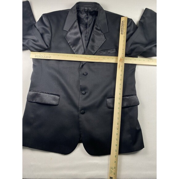 Gino Cappeli Black Long Sleeve Tuxedo Blazer Formal Jacket Men’s size 44R - Picture 9 of 9